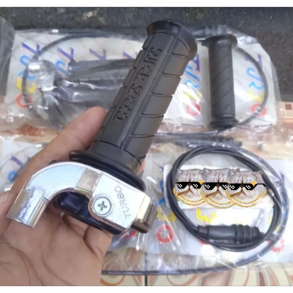 Gas spontan original Turbo Thailand 1 kabel universal (include handgrip & kabel gas)