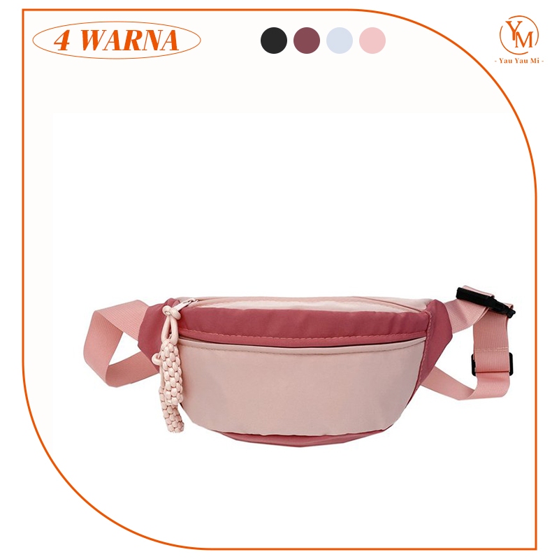 Tas Waistbag Corduroy Tas Kanvas Kasual Tas Selempang Tas Dada Tas Pinggang Nylon Waterproof