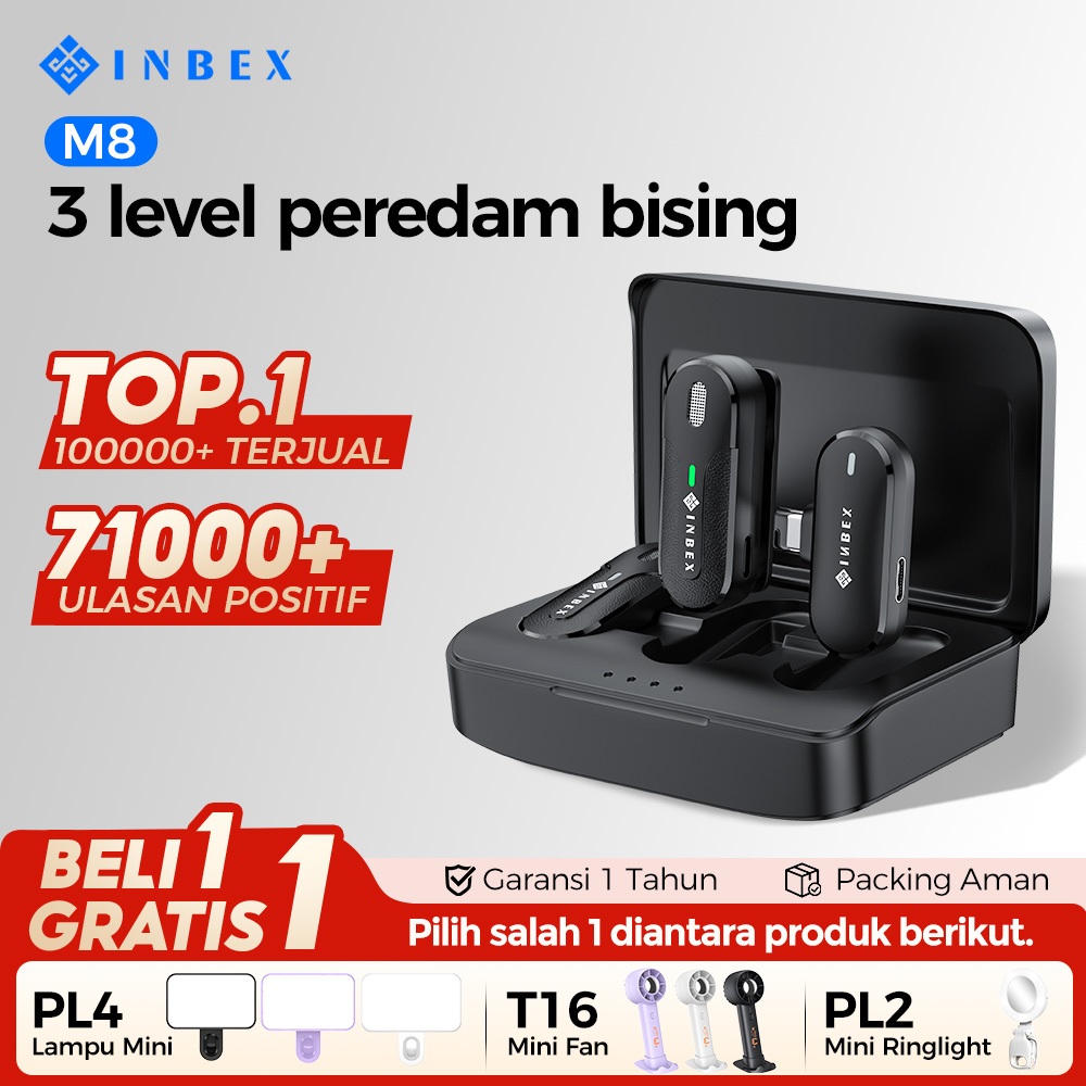 MIC 30%OFF  INBEX Wireless Microphone Lavalier Microphone Bluetooth youtuber/Nirkabel Mic Clip on Au