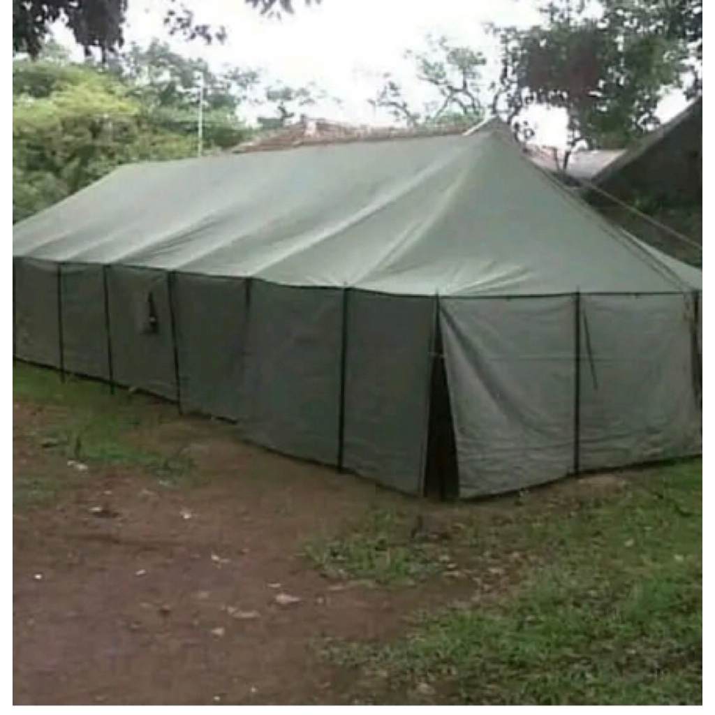 Tenda Peleton  Besar kapasitas 120 orang tenda pengungsi tenda barak tenda Bencana serbaguna