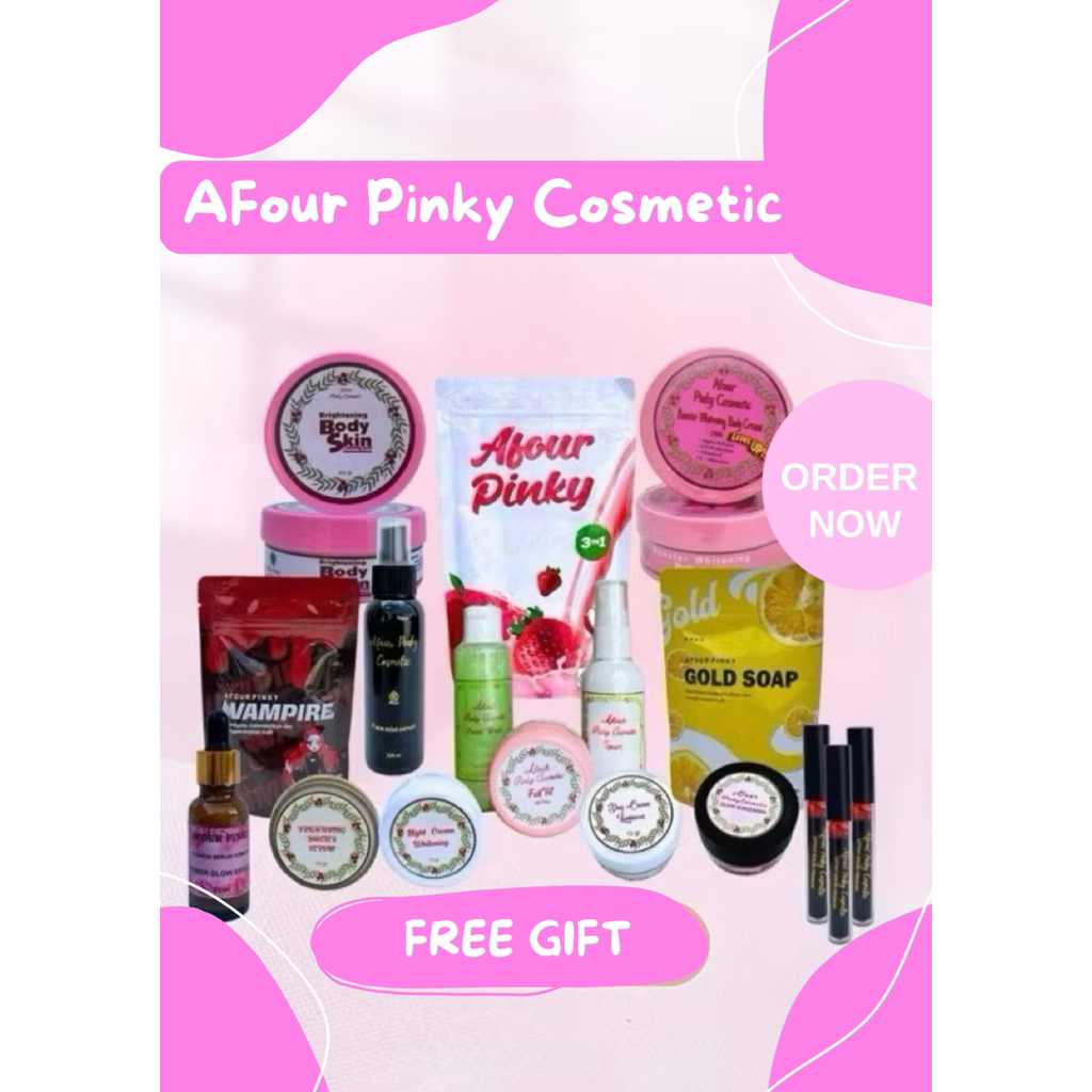 READY SEMUA PRODUK AFOUR PINKY COSMETIC FREE GIFT SETIAP PEMBELIAN
