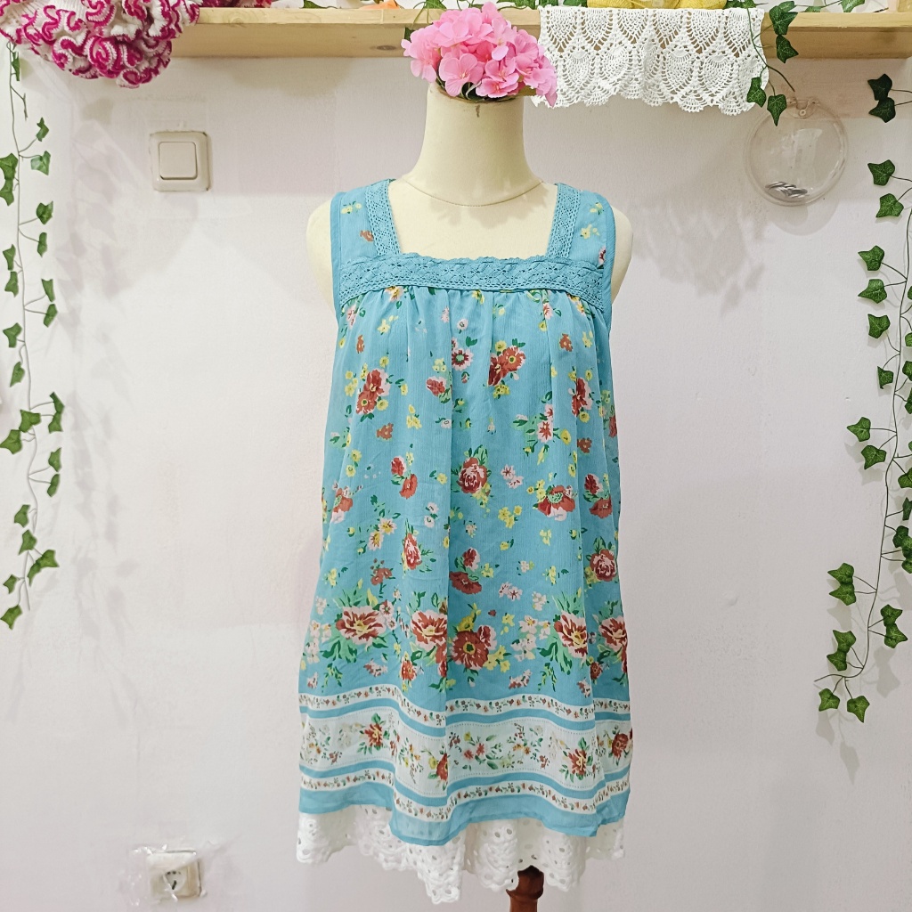 Cinema Club Mori Floral Dressy Top - Coquette Kawaii Soft Style