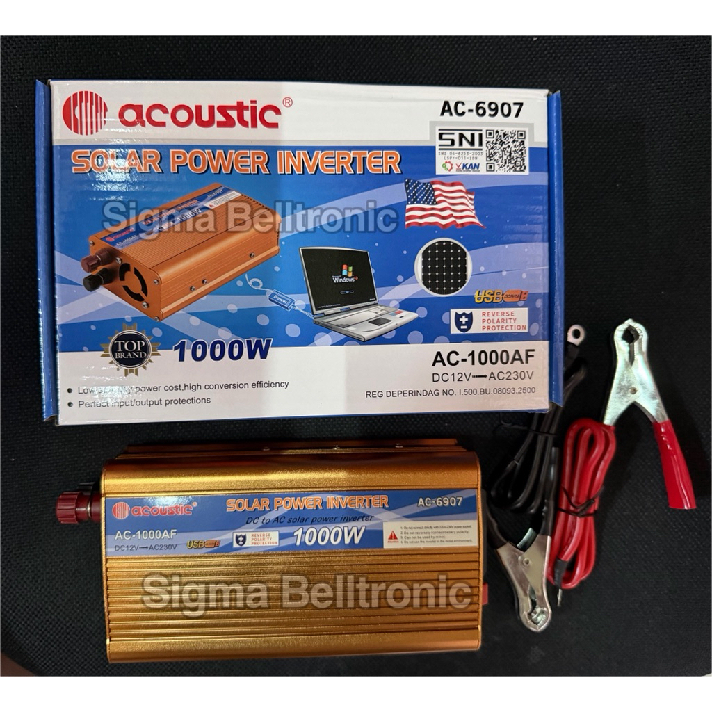 Power inverter Acoustic 1000 watt + USB. DC ke AC