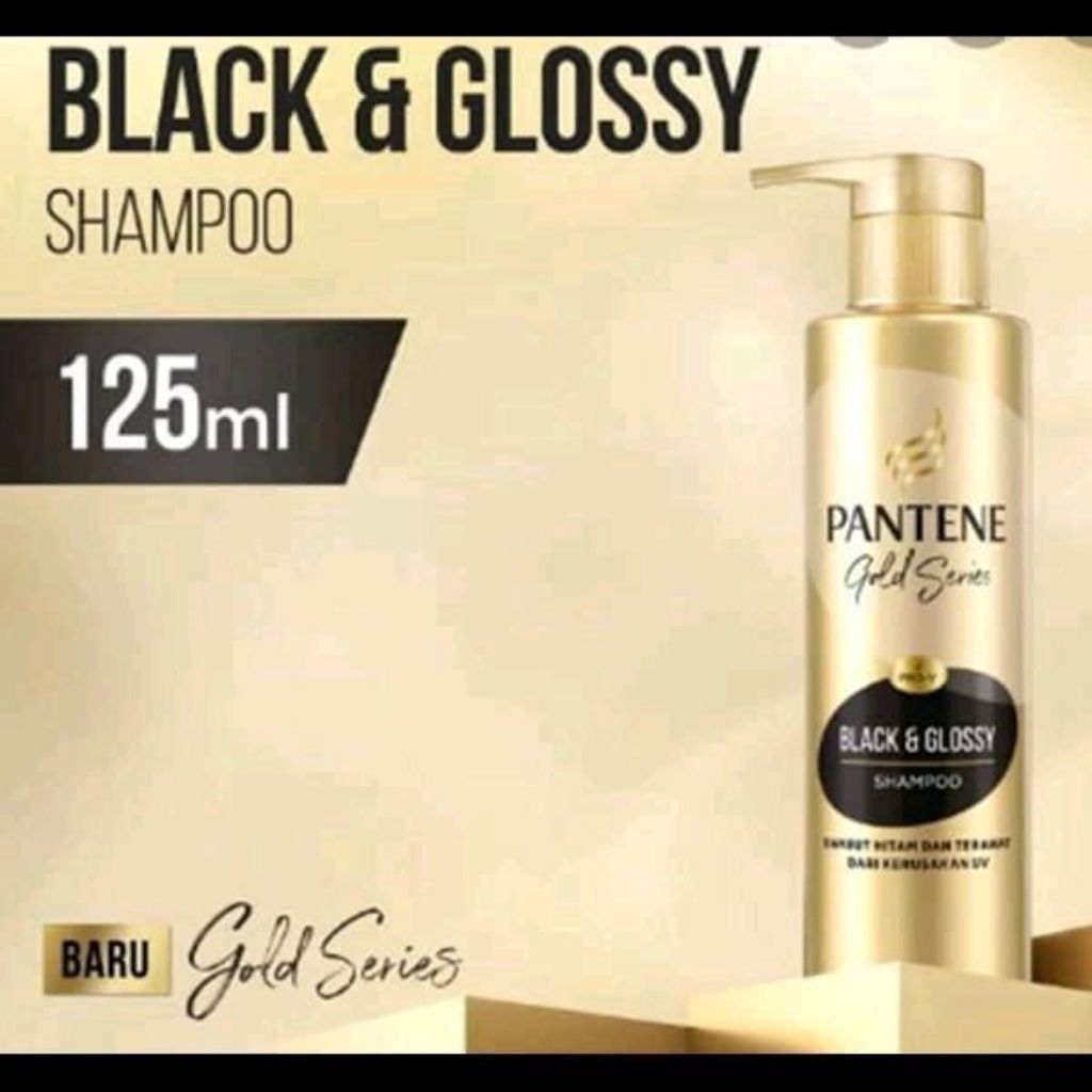 Pantene Shampoo Black & Glossy Gold Series 125ml
