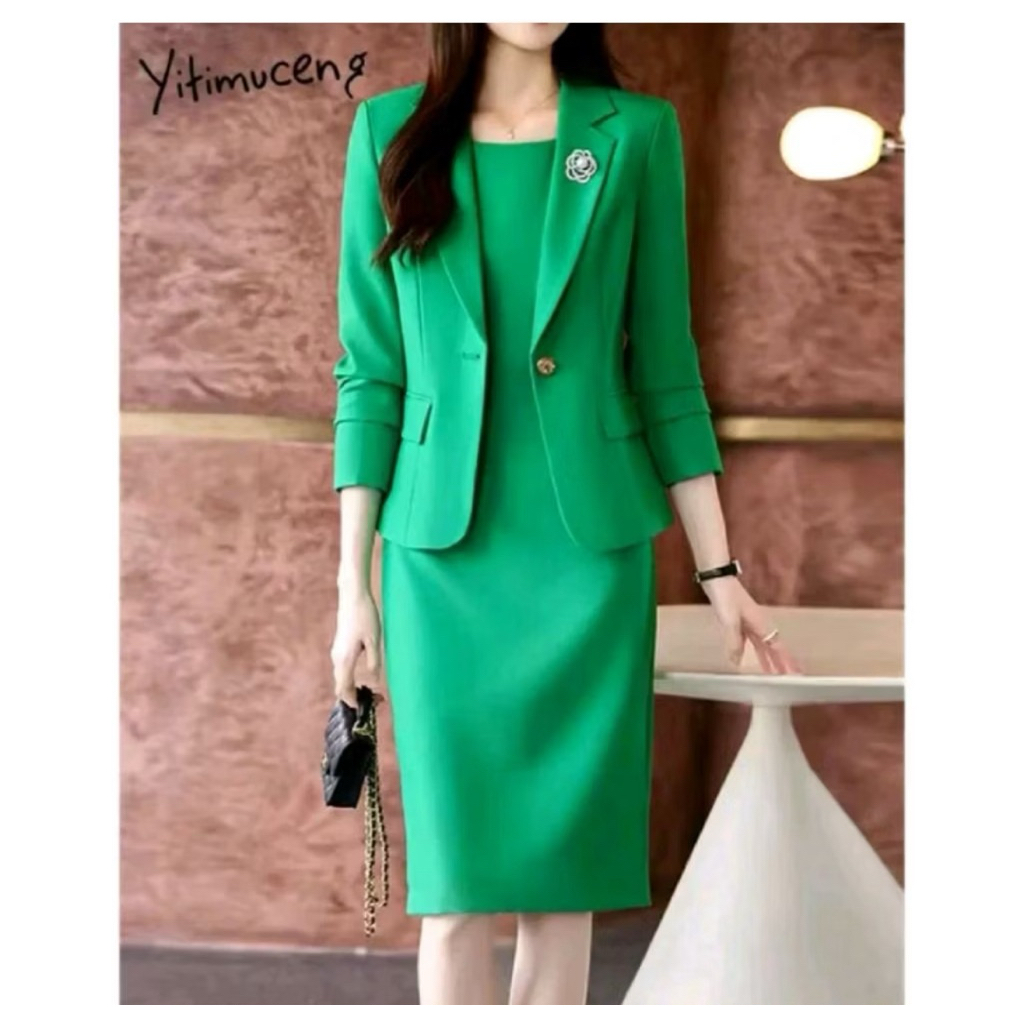 Disfaofficial667-Setelan Blazer Wanita Dres/One Set Blazer Dress Wanita Elegant