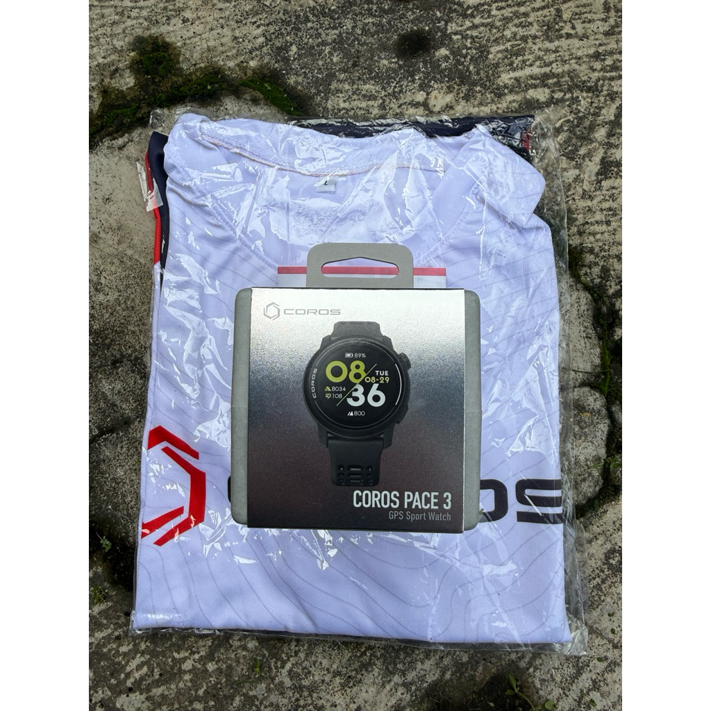 COROS Pace 3 GPS Running Sport Watch Silicone Black with Music Jam Tangan Lari Coros