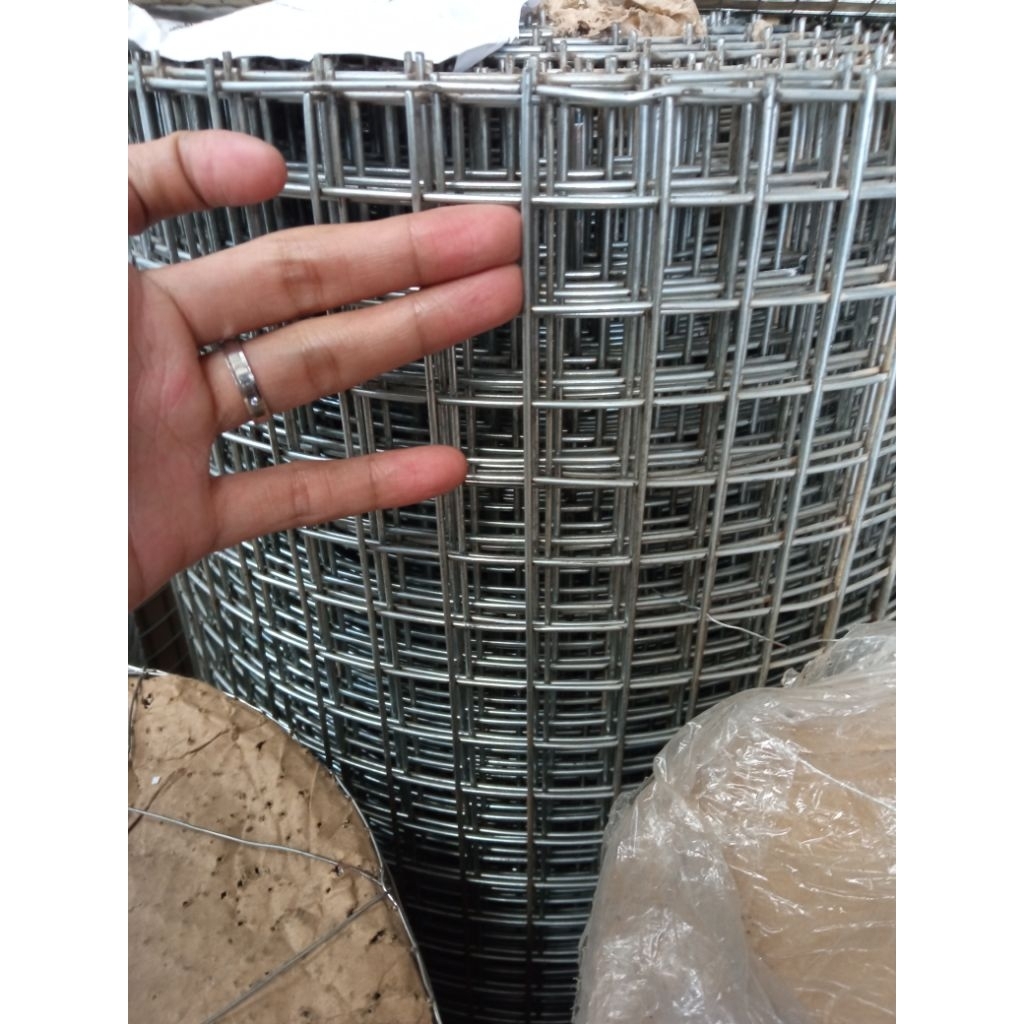 Kawat Loket galvanis / Ram Galvanis / Wiremesh Galvanis | Panjang 1 Meter | Tebal Kawat 2mm (1,8mm) 