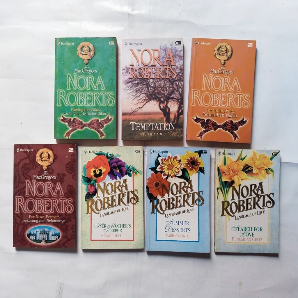 Buku Novel Karya Nora Roberts, PLAYING THE ODDS, TEMPTATION, TEMPTATING FATE, For Now, Forever, HER 