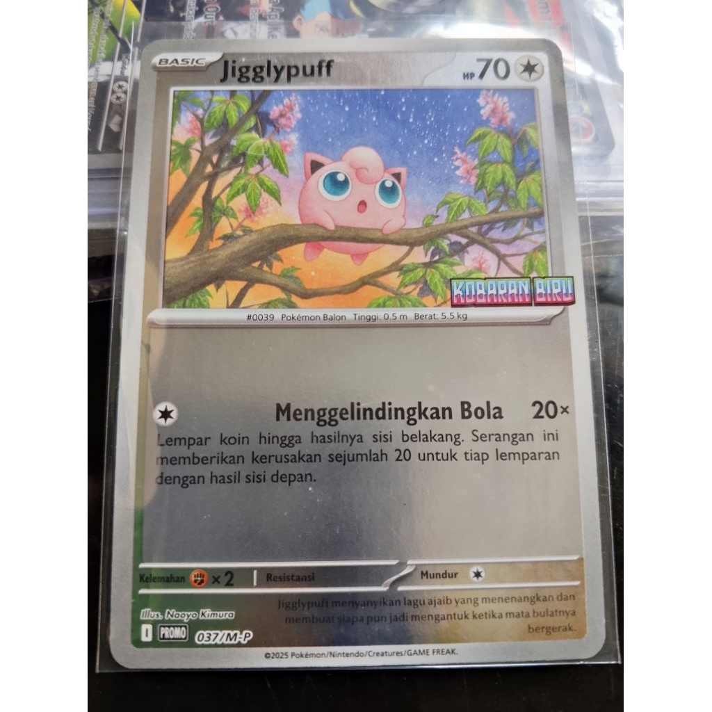 Pokemon TCG Jigglypuff M-P promo kobaran biru