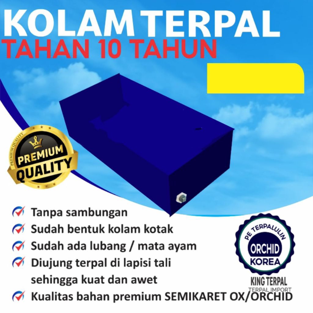 Kolam Terpal Orcid 100x50x30