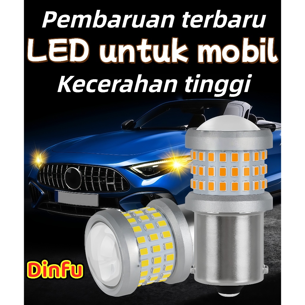 Paket Lengkap Lampu LED 1157 1156 T20 69 Chip untuk Rem Sein Mundur & Lampu Kota Mobil