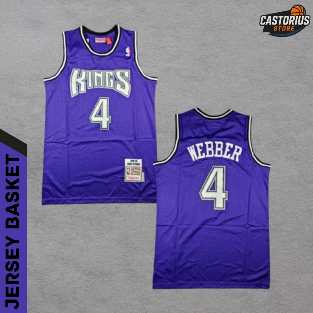 Baju Jersey Basket Classic Chris Webber Sacramento Kings Ungu - SACRAMENTO KINGS UNGU CHRIS WEBBER #