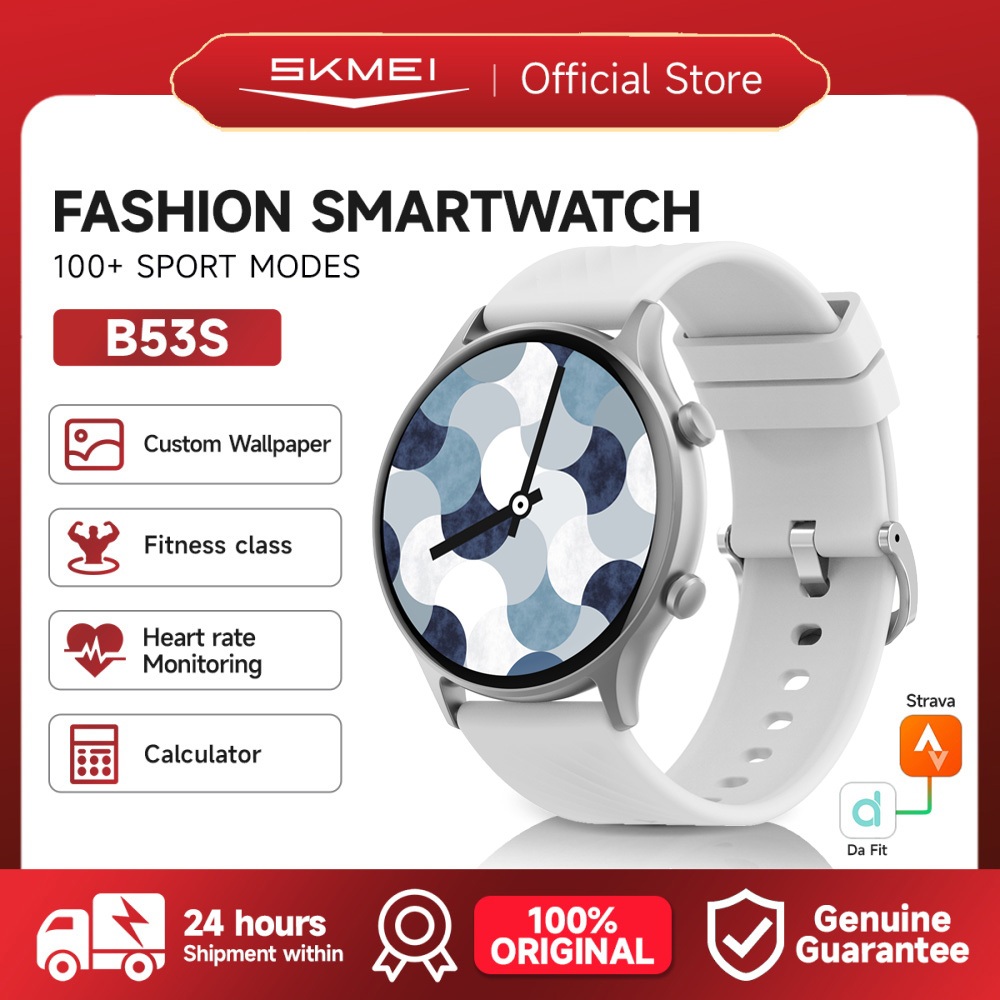 SKMEI B53S Smartwatch Jam Tangan Wanita Smartwatch Android/iOS ,Pantau Tekanan Darah (Blood Pressure