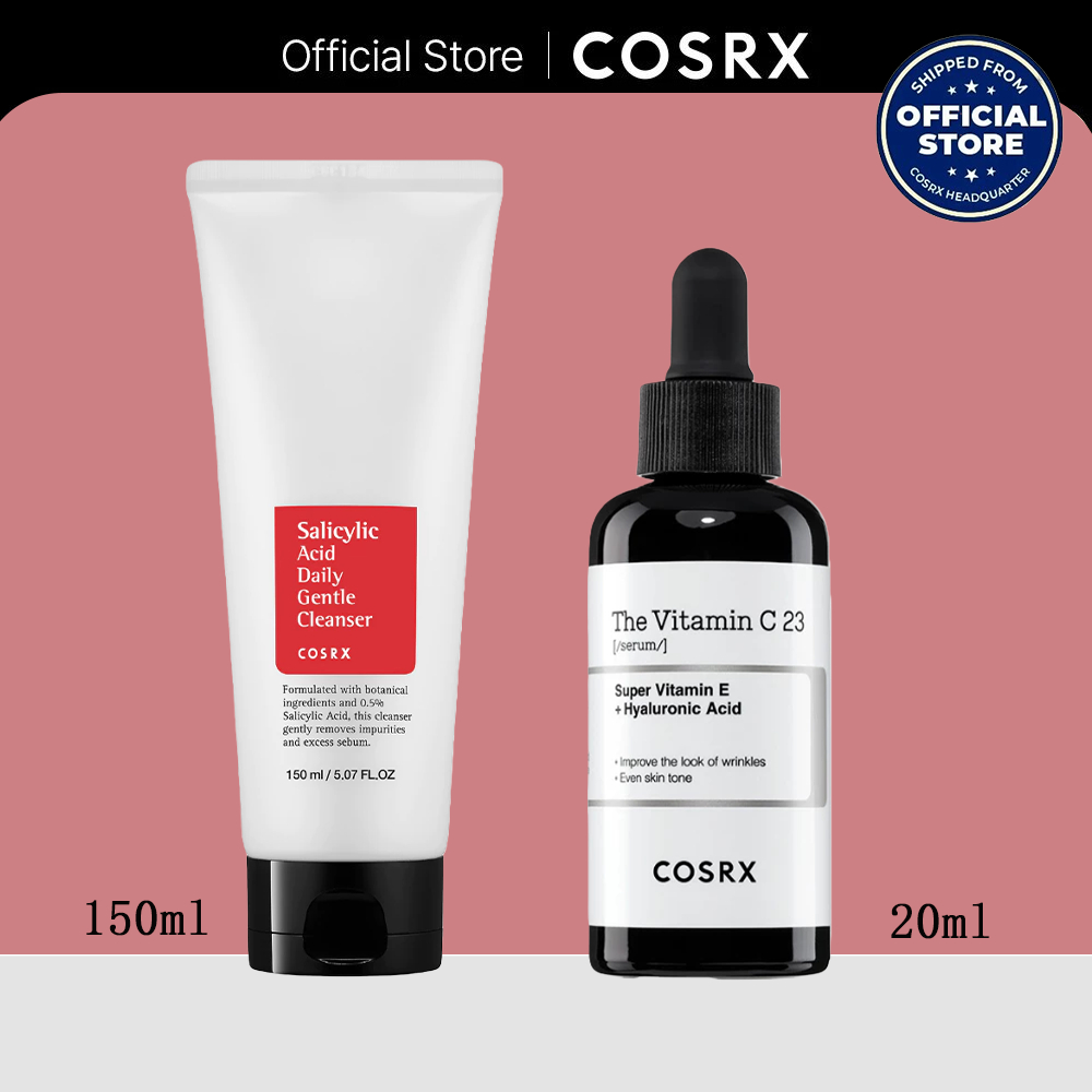 COSRX Salicylic Acid Daily Gentle Cleanser Skin Care+COSRX The Vitamin C 23 Serum Size Super Vitamin