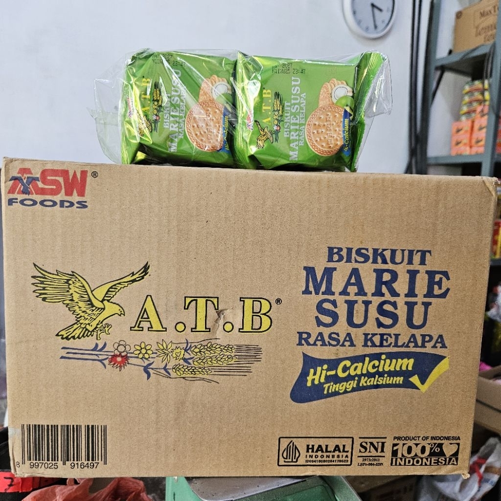 1 Dus Biskuit ATB Marie Susu Rasa Kelapa Rencengan