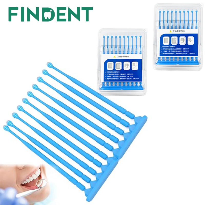 20 Buah/Kotak Aplikator Ujung Perekat Gigi untuk Mahkota Gigi Porselen Veneer Perawatan Sekali Pakai