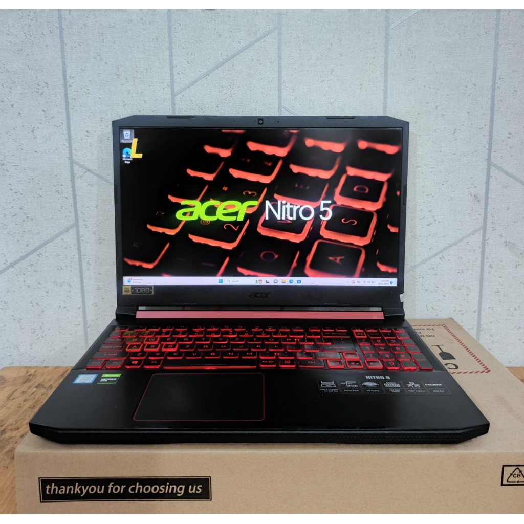 Laptop Acer Nitro 5 AN515-54, Intel Core i5-9300H, Gen 9Th, Ram 8Gb/SSD 256Gb DualVga Nvidia GeForce