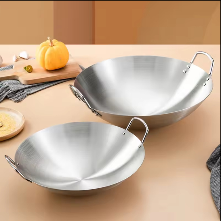 Aurora Home - Wajan Stainless Steel 304 Premium Anti Lengket Wajan Harden & Mini Stainless Steel Wok