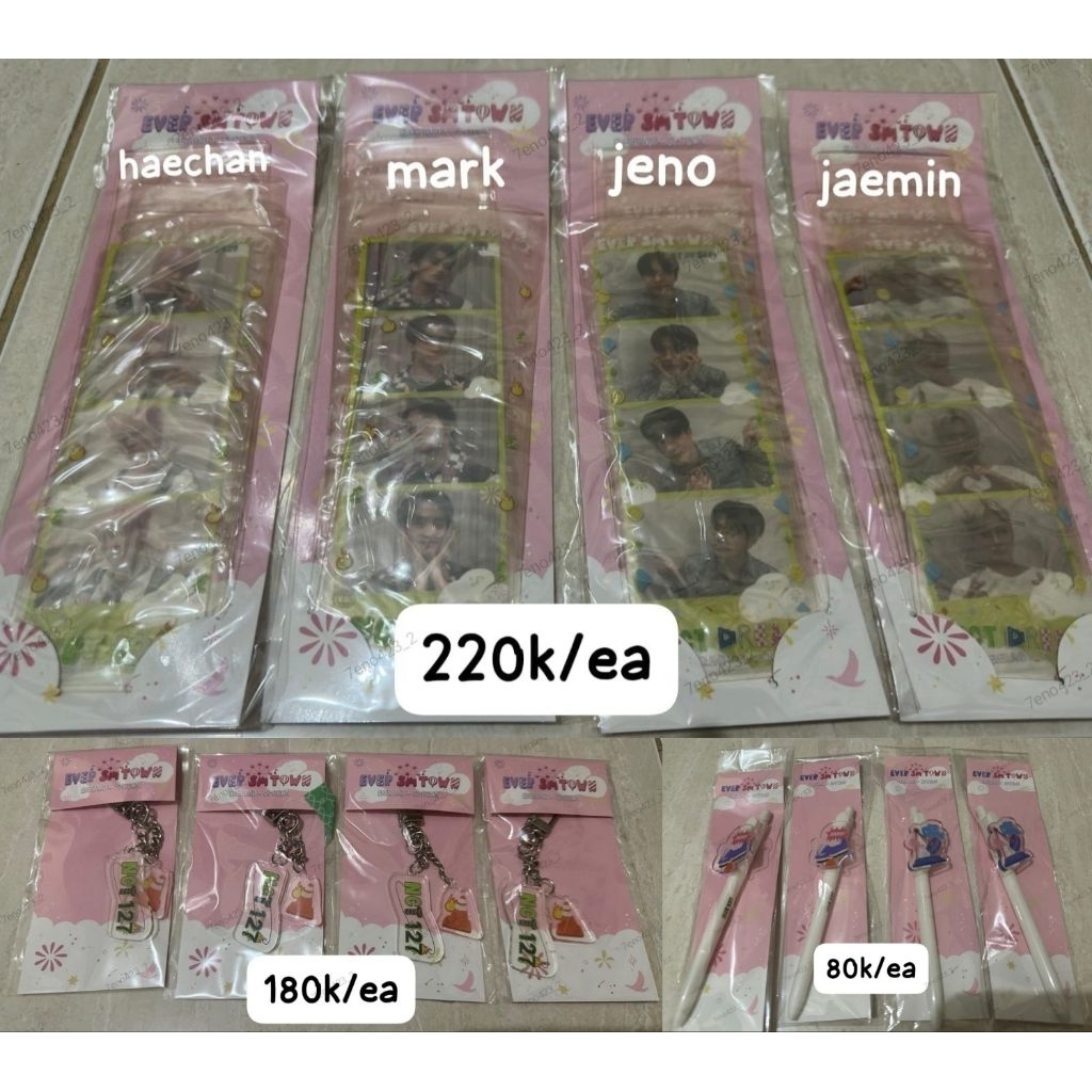 ready stock md smtown everland photo sleeve set mark jeno haechan jaemin keyring pen nct 127 dream