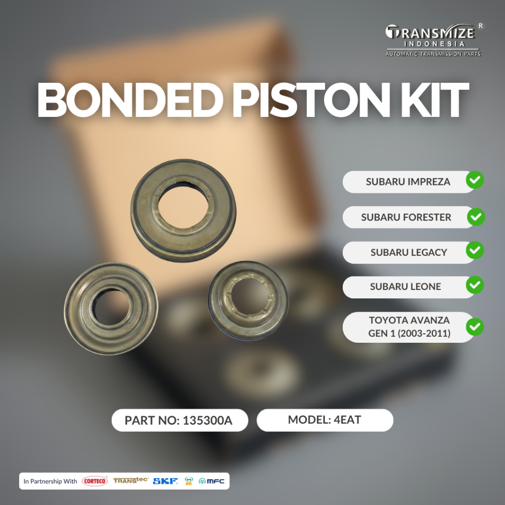 BONDED PISTON KIT MATIC 135300A SUBARU IMPREZA / FORESTER / LEGACY / LEONE 4EAT SPAREPART TRANSMISI