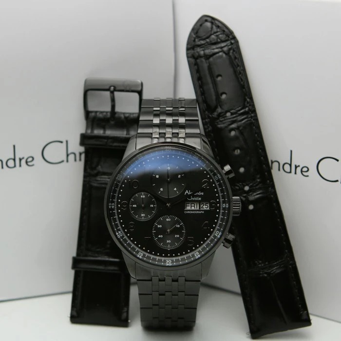 ORIGINAL Jam Tangan Pria Alexandre Christie AC 6492 AC6492 Garansi Resmi 1 Tahun Free Tali Kulit