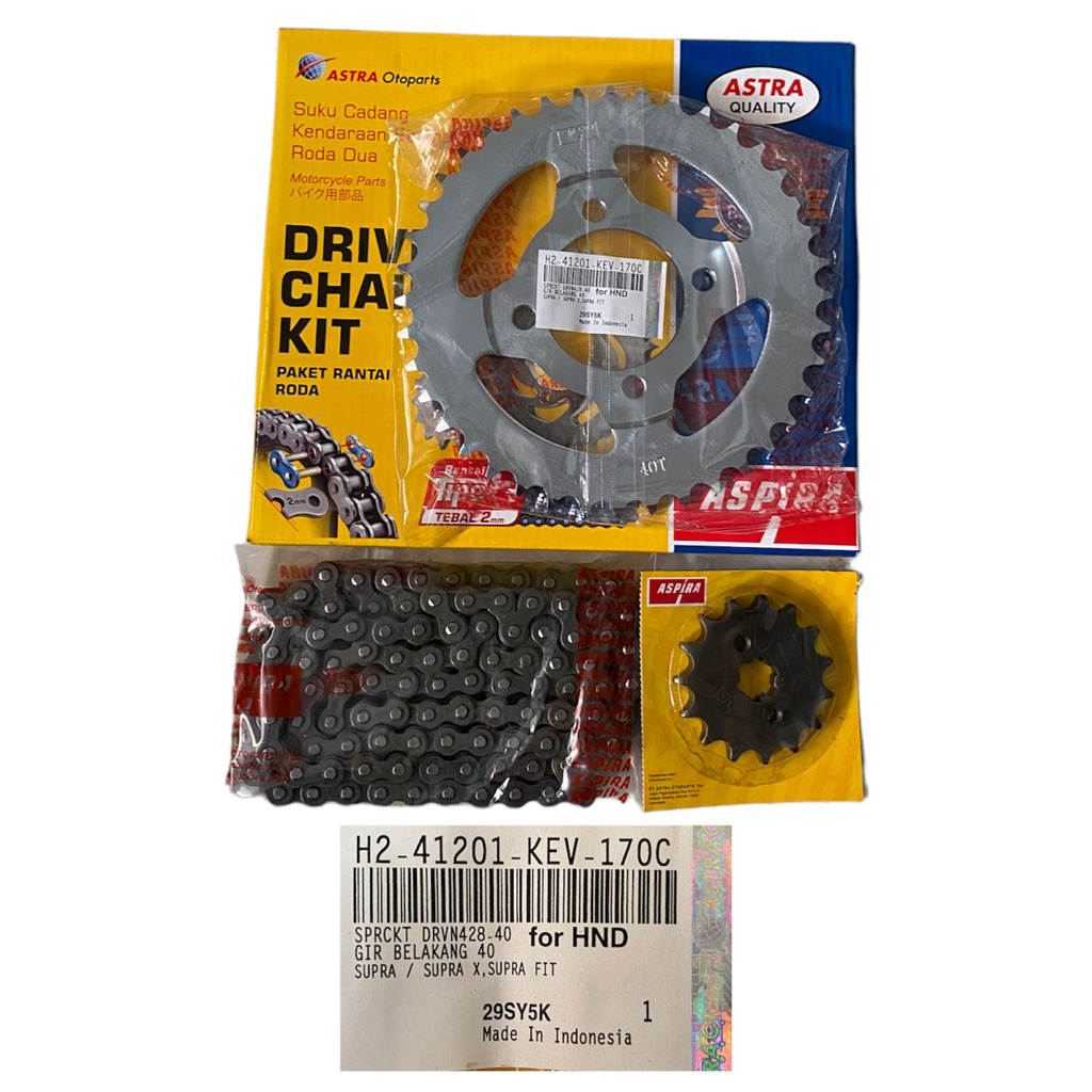 gear set honda supra lama x supra V original aspira KEV