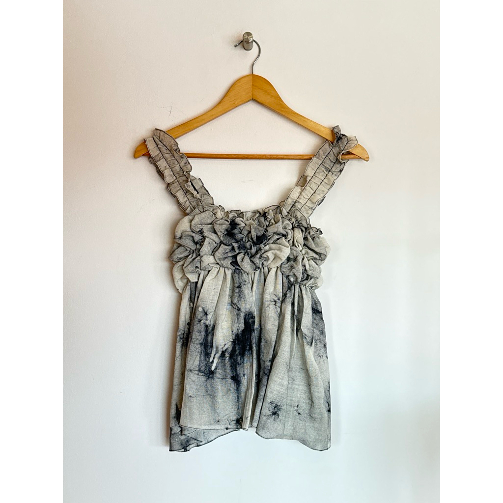 Mume - Batik-dyed Emilija Top (Light Grey)