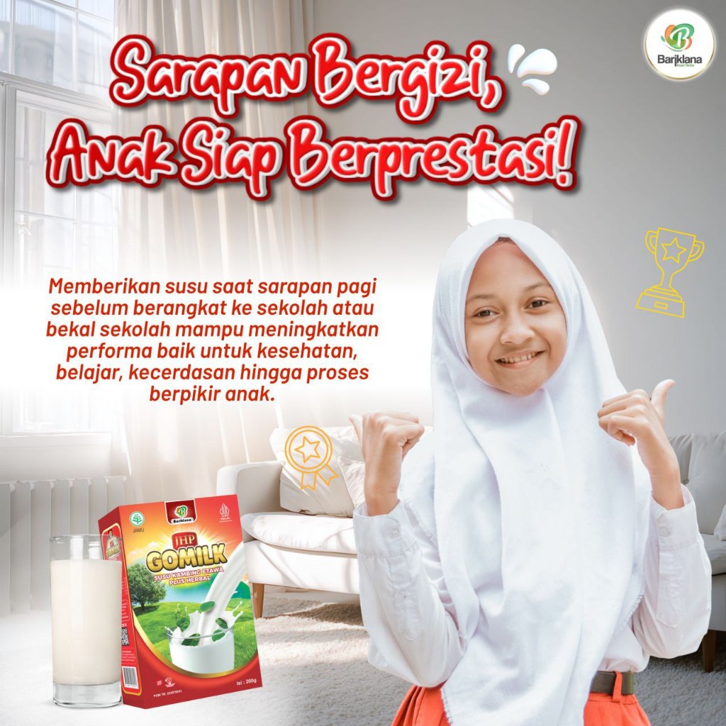 GOMILK Susu Kambing Etawa: Sarapan Bergizi, Anak Siap Berprestasi