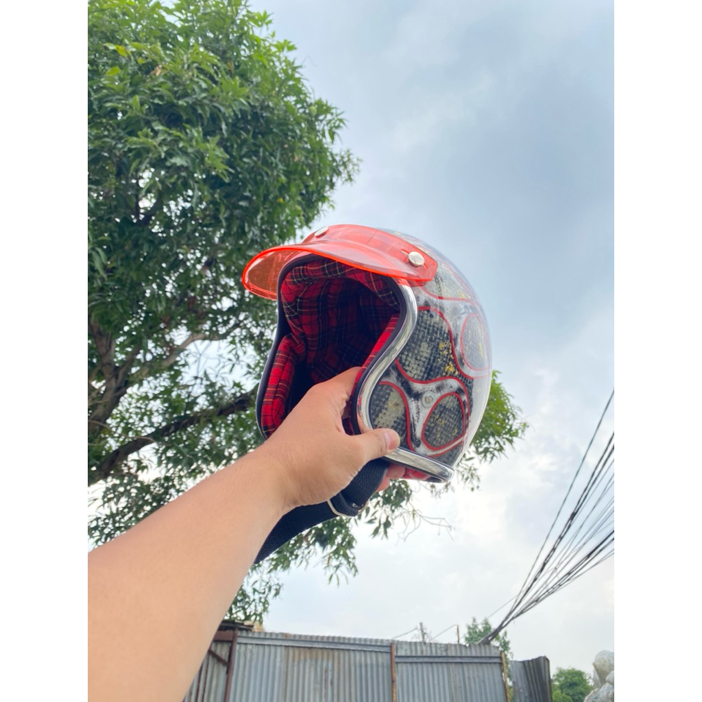 Helm Slimhead  flame Custom