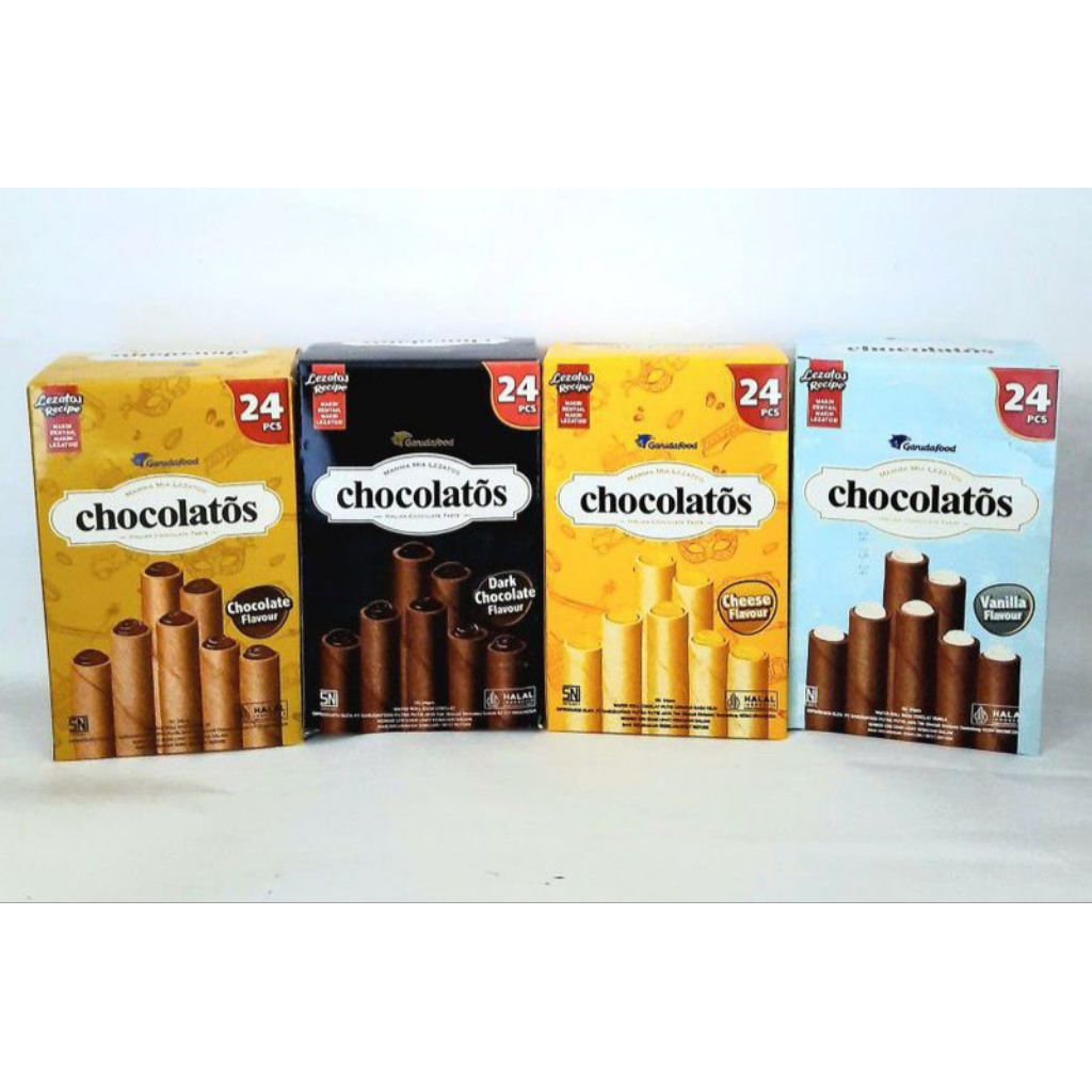 CHOCOLATOS WAFER ROLL LONG 1 Box isi 24 pc