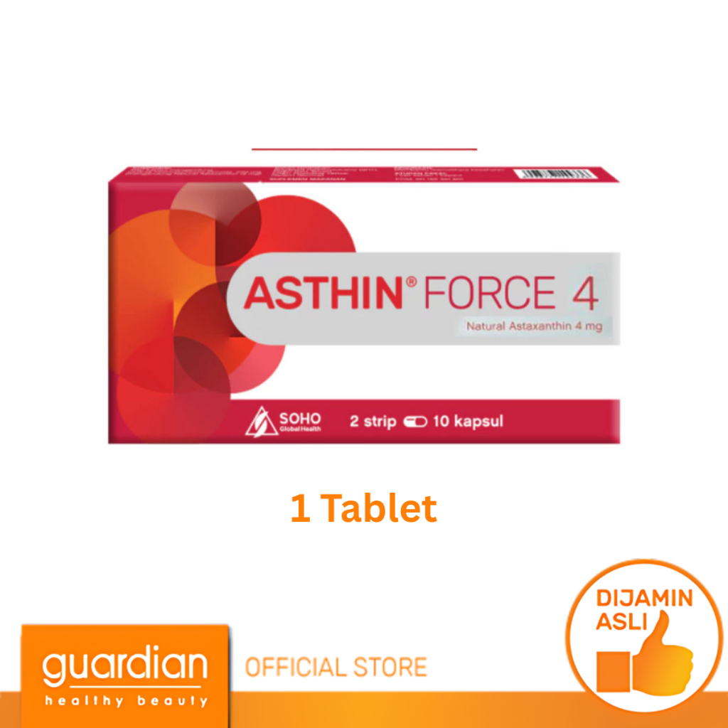 Asthin Force 4 Suplemen Antioksidan + Healthy Skin isi 1 kapsul