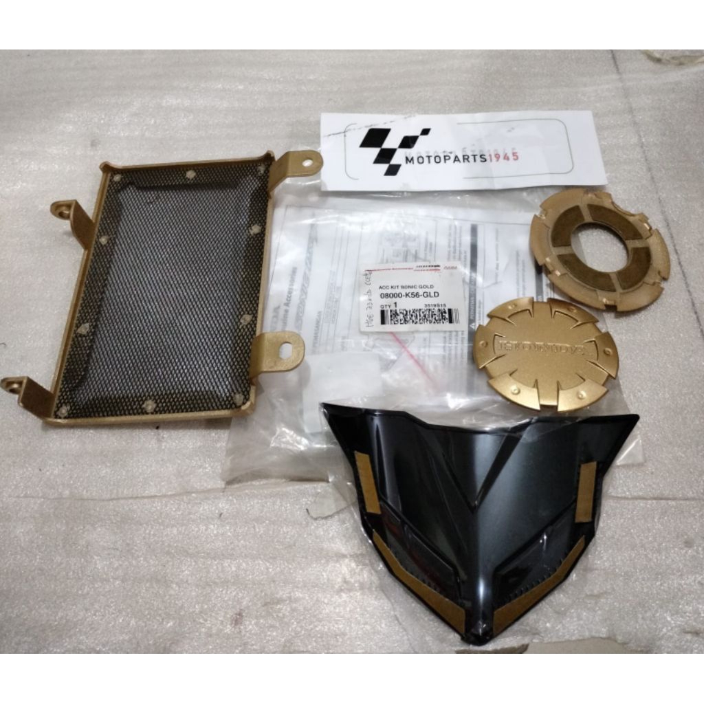 COVER TUTUP RADIATOR HONDA SONIC 150R K56 GOLD ORI AHM