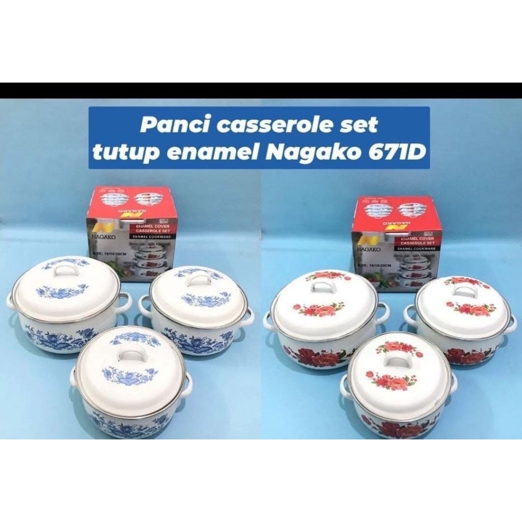 PANCI ENAMEL BUNGA 3 SUSUN