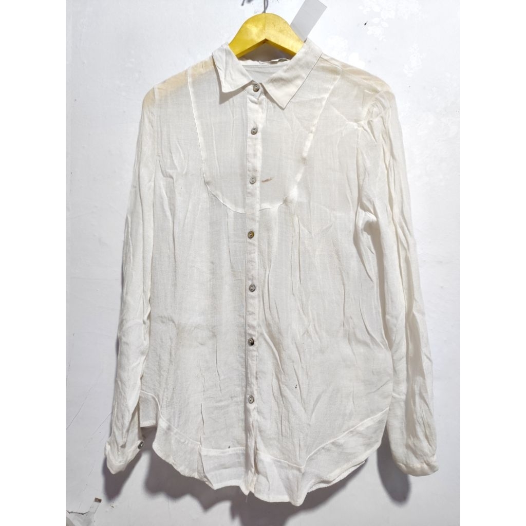 xl boutique -  atasan blouse wanita lengan panjang putih