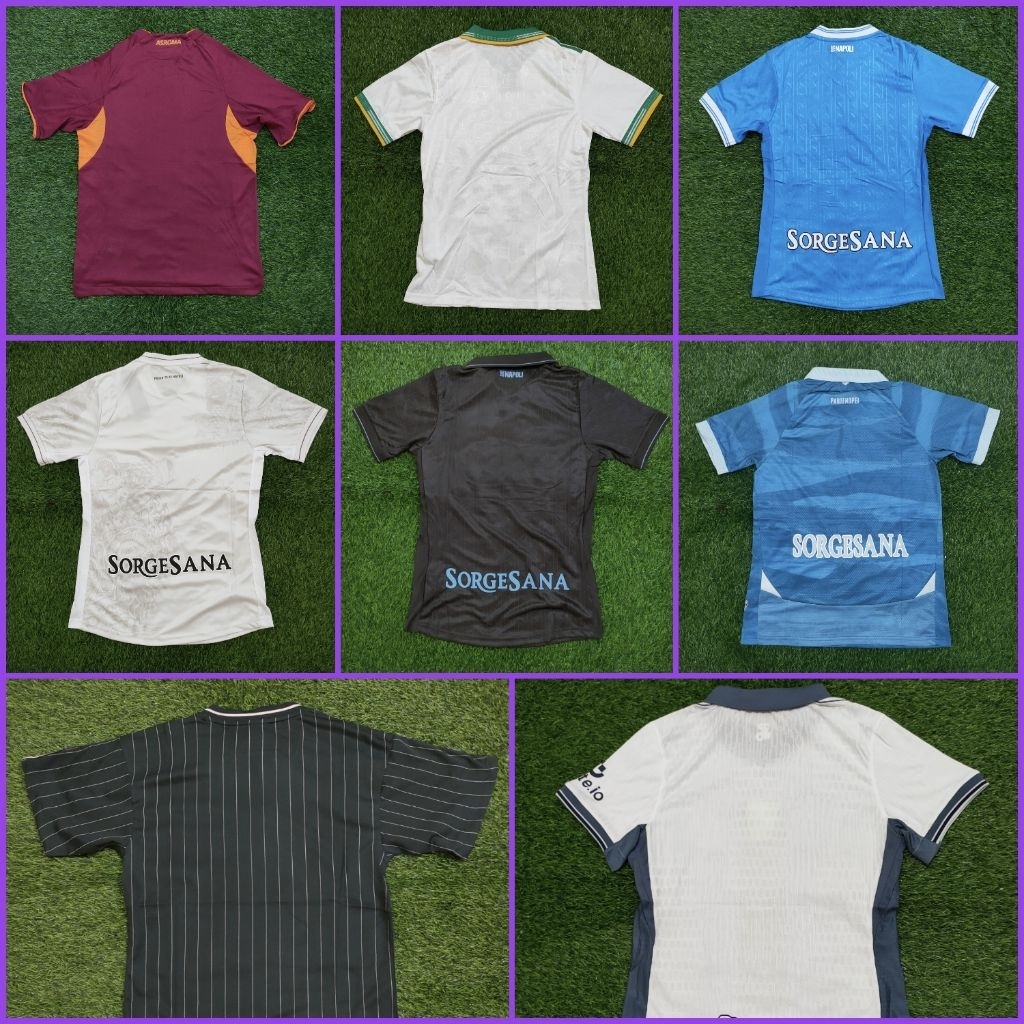 JERSEY BOLA PLAYER ISSUE PI LIGA ITALIA HOME AWAY 3RD 2025 2026 JUVENTUS ROMA NAPOLI