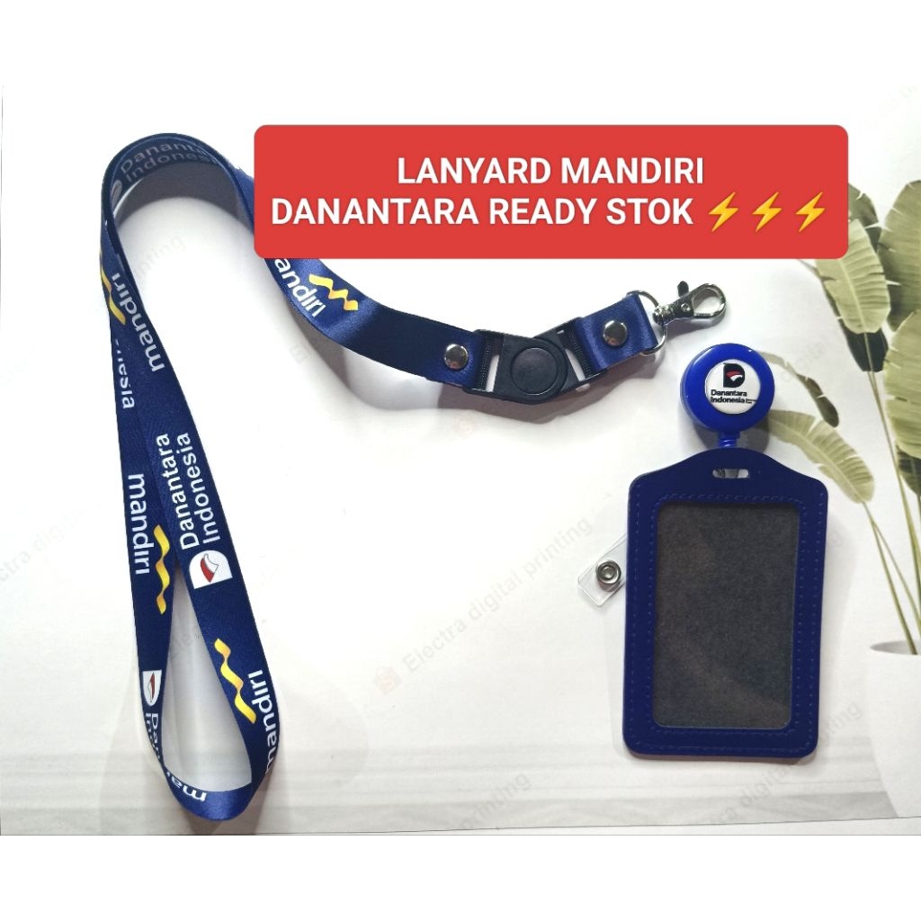 Tali id card MANDIRI Danantara terbaru READY STOK Lanyard printing satuan premium