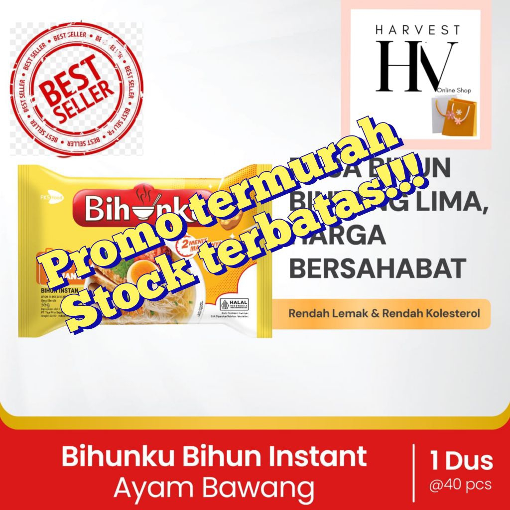 Bihunku Instan kuah - Ayam Bawang - 1 dus - 40 Pcs - 55gr fresh stock