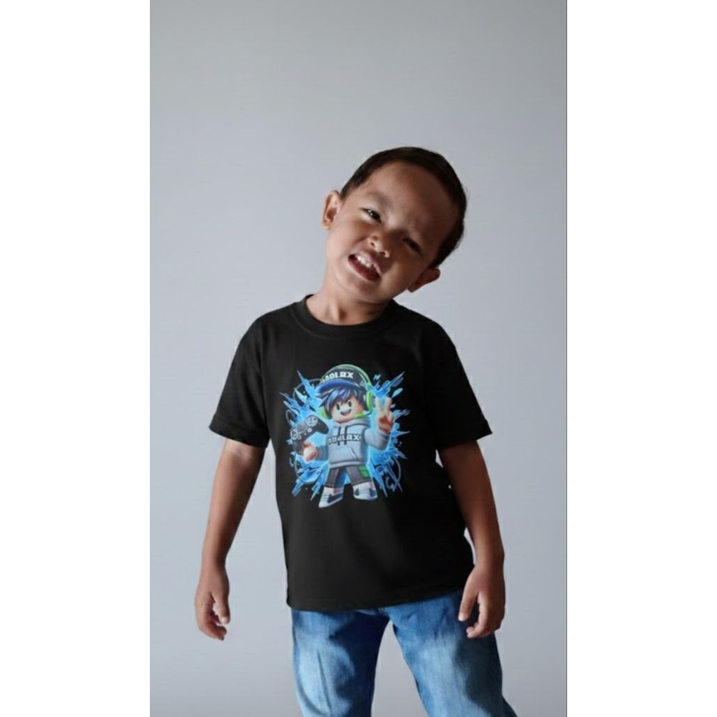 Baju anak motif roblox/baju anak/baju roblox/kaos anak motif roblox/kaos roblox