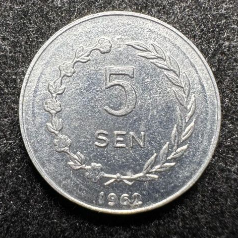 Koin Uang Kuno 5 Sen 1962 Soekarno Irian Barat
