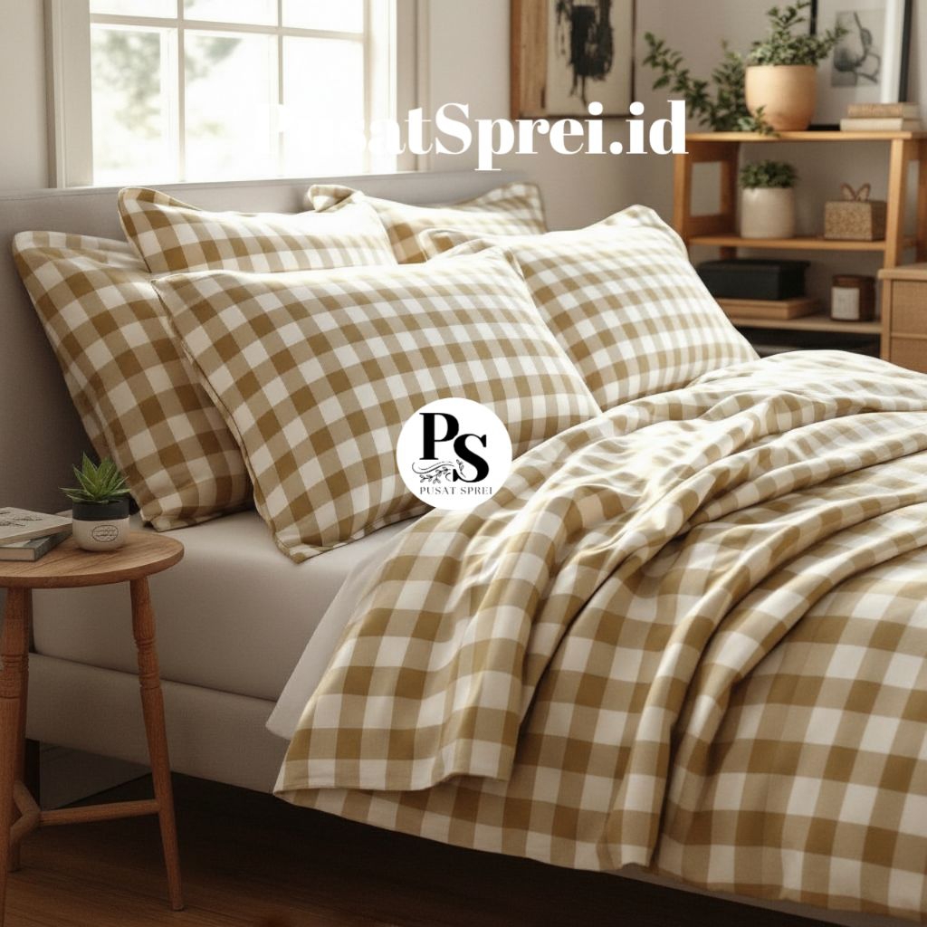 SET SPREI KOTAK EMILY/ SETELAN SPREI EMILY/ SPREI MOTIF KOTAK EMILY/ SPREI MURAH/ SPREI