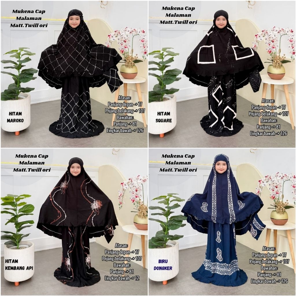 KIDS SERIES || Mukena Potongan || Twill Ori || Cap Malaman || by Alena Batik