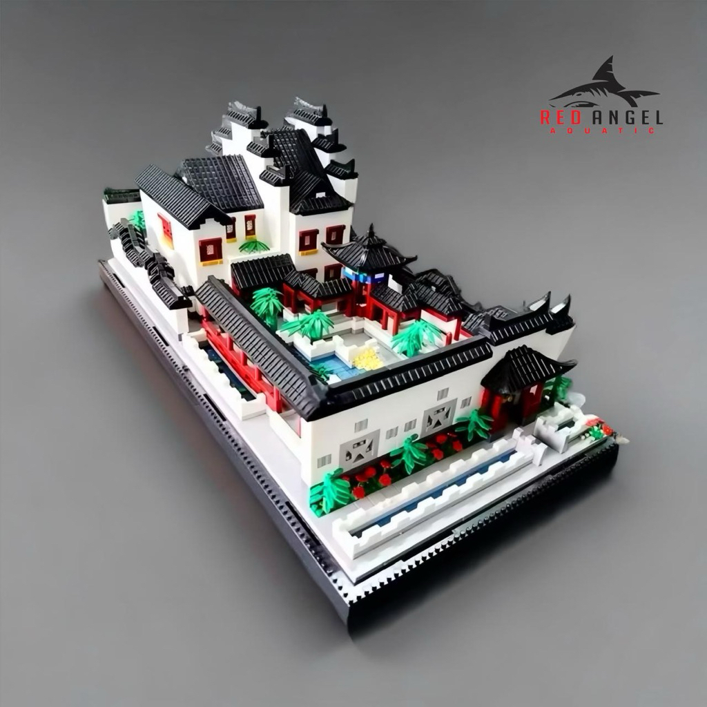 miniatur blok bangunan realistic diorama paludarium besar