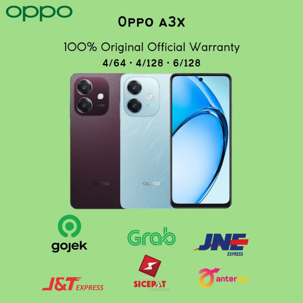 Oppo A3x 4/64 4/128 6/128 Garansi resmi