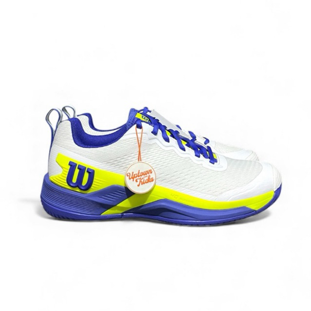 Wilson Rush Pro 4.5 Men Tennis Shoes Sepatu Tenis Padel Pria White Amapro Blue  (100% original)