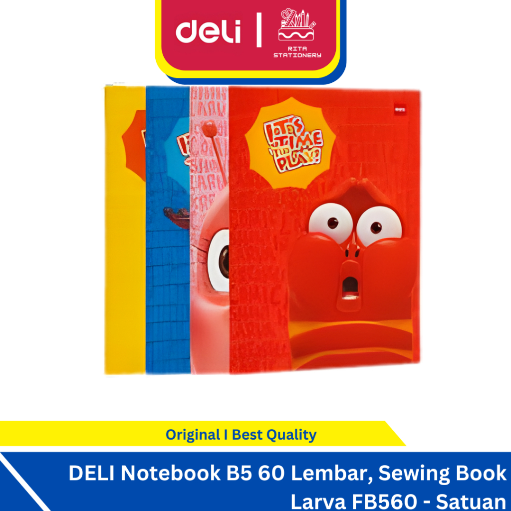 Deli Suture Notebook Buku Tulis B5 60 Lembar Jilid Jahit ENB5X0 - 60, Larva - Satuan