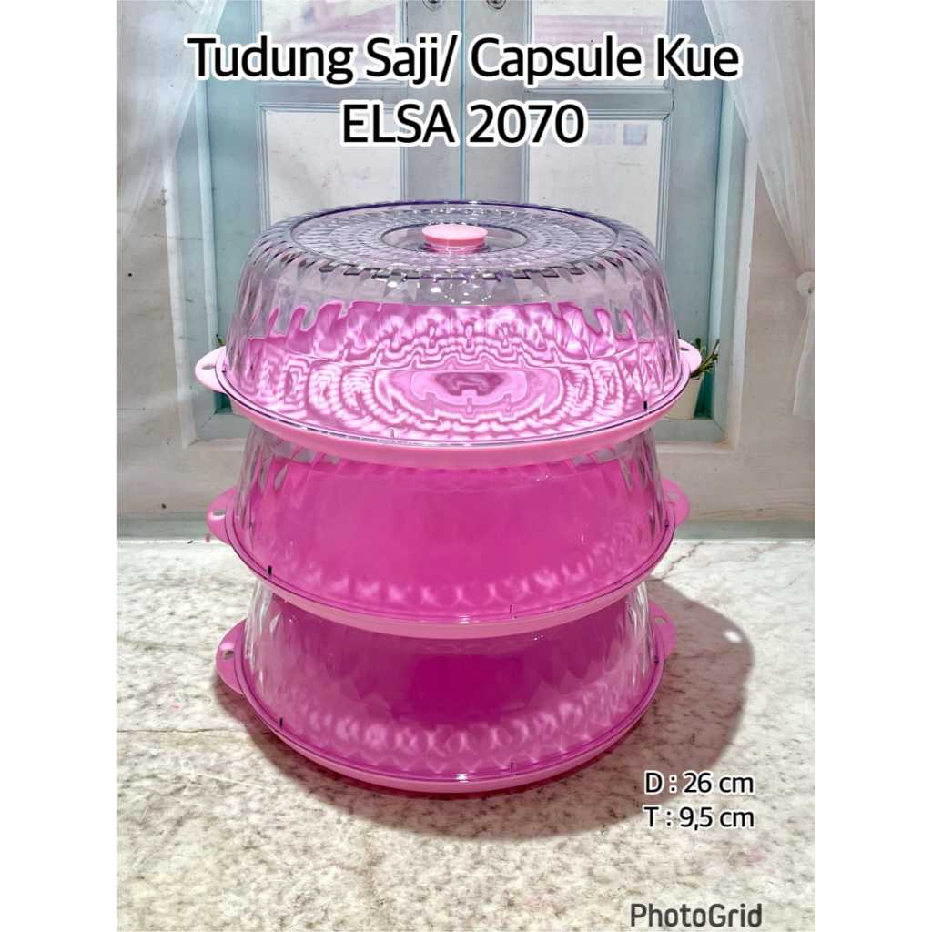 CAPSULE KUE DIAMOND / TUDUNG SAJI (RAK SAJI) 3 SUSUN SERBAGUNA /Tudung Saji Kristal Susun Modern Hem