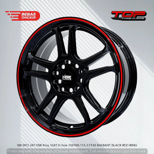 Velg Racing Suzuki Ertiga XL7 Sienta New Avanza Promo | Pelek HSR NX SPO R16 List Merah Limited