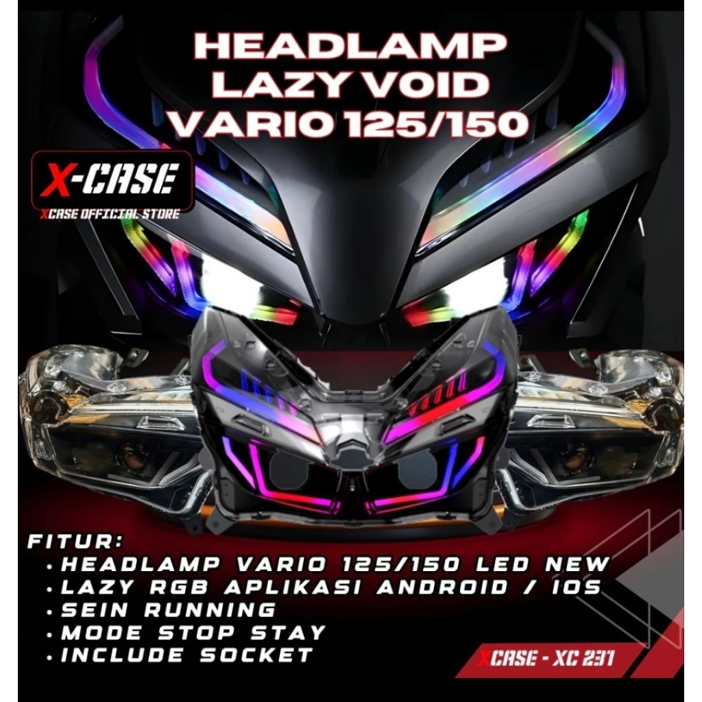 PROJEKTOR BILED VARIO125 NEW RGB / VARIO150 LED NEW RGB FuLL SET ALIS Xcase X case x-case