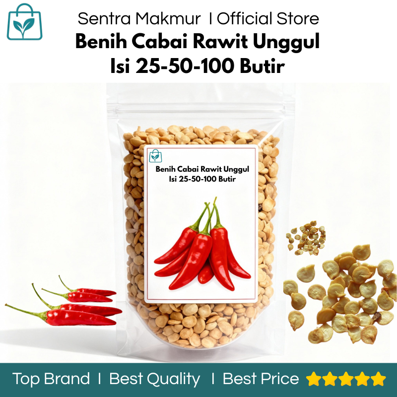 Benih Cabai Rawit Uggul 25/50/100 Biji - Benih Cabai Rawit Setan - Benih Cabai Rawit - Benih Cabai R