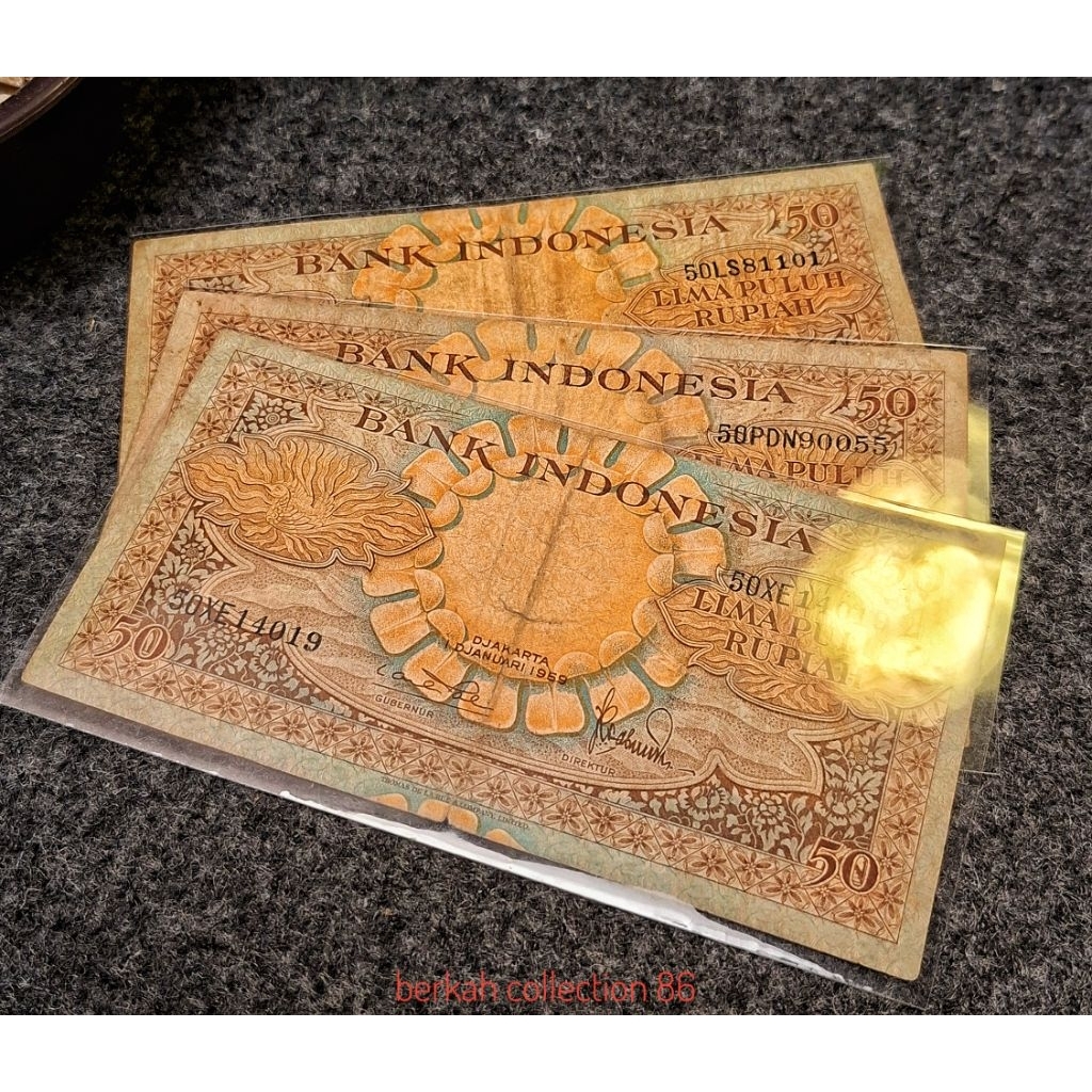 uang 50 rupiah seri bunga tahun 1959